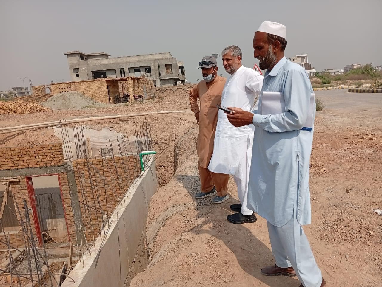 Site inspection against the approved plan