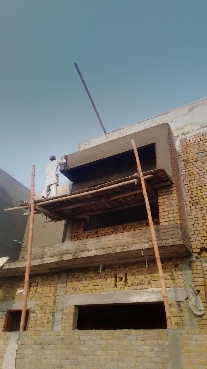 Upper-storey structure in progress